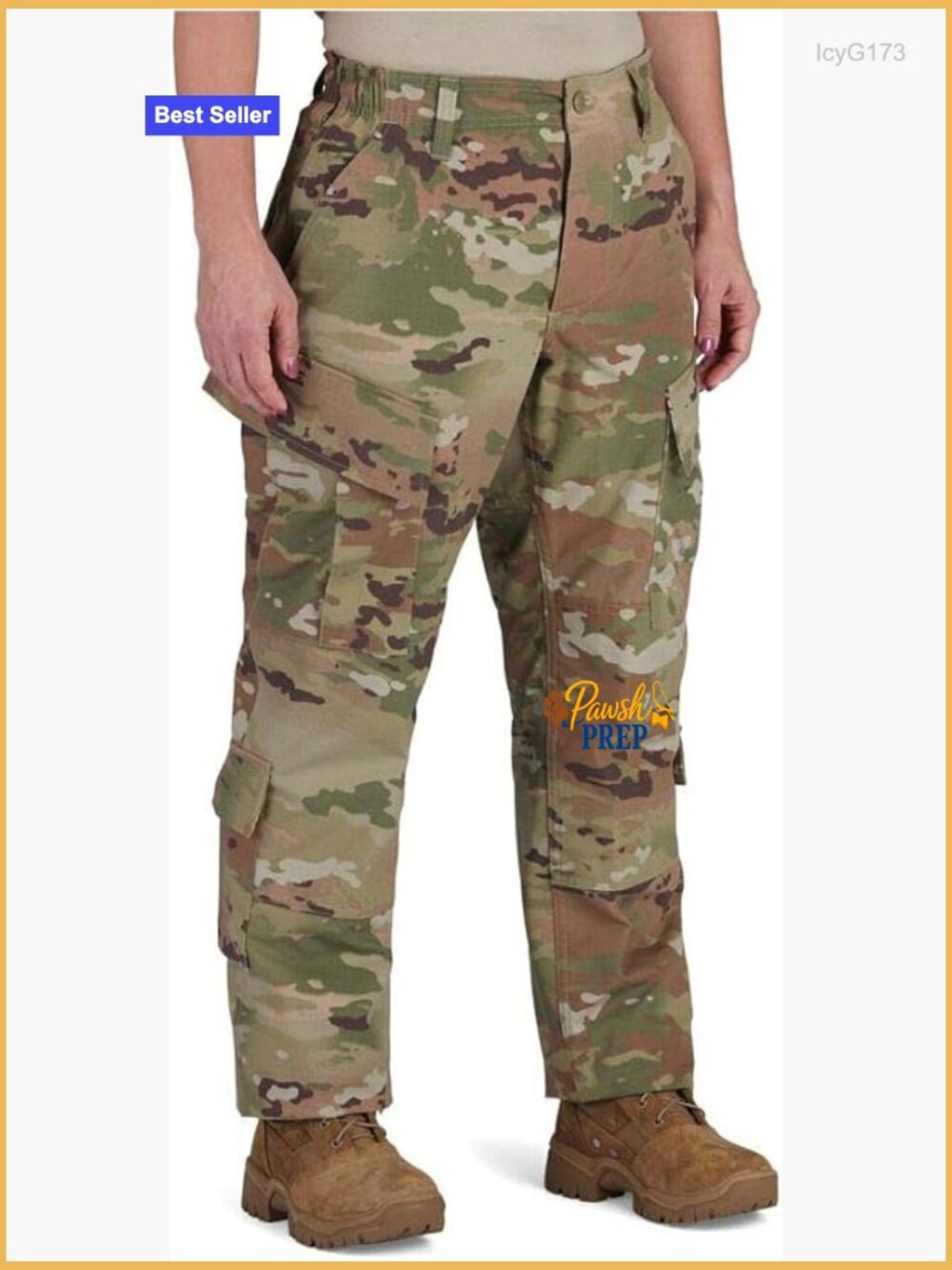 Women's ACU Military Trousers Cargo Pants Cotton Nylon Drawstring High Rise
